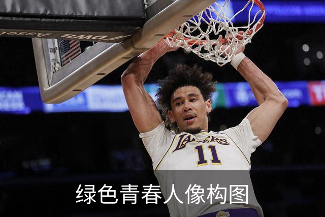 绿色青春人像构图